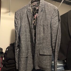 INC International Concepts Textured Gray Blazer